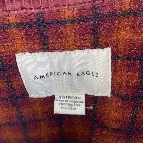Maroon Corded Shacket from American Eagle - Picture 2 of 2
